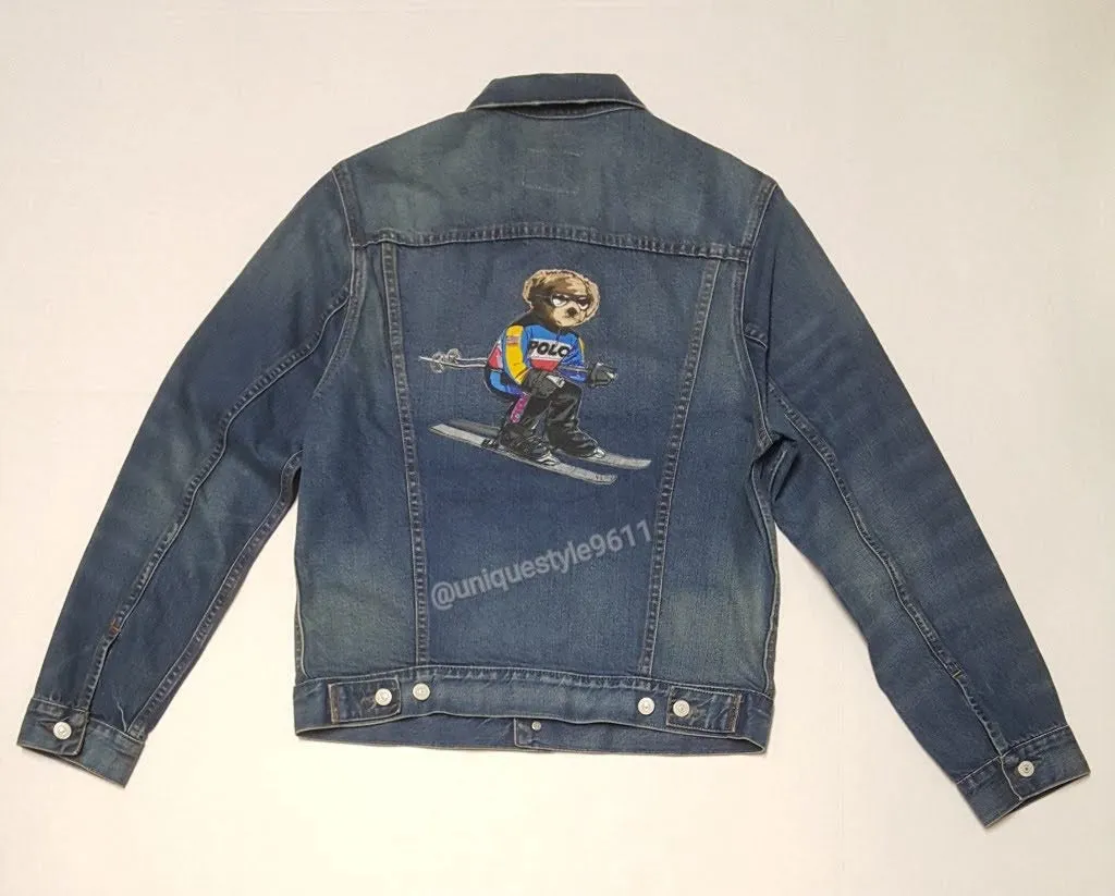 Nwt Polo Ralph Lauren Denim Ski Bear Jean Jacket