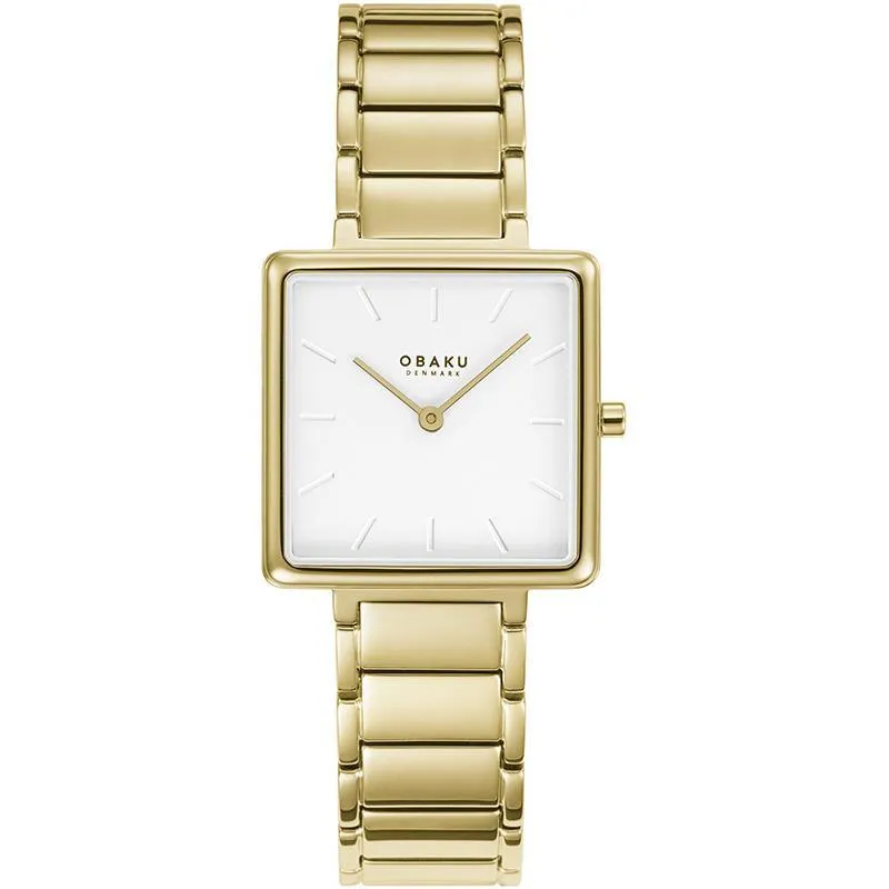 Obaku Firkant Cider Gold 28mm Watch - V259LXGISG