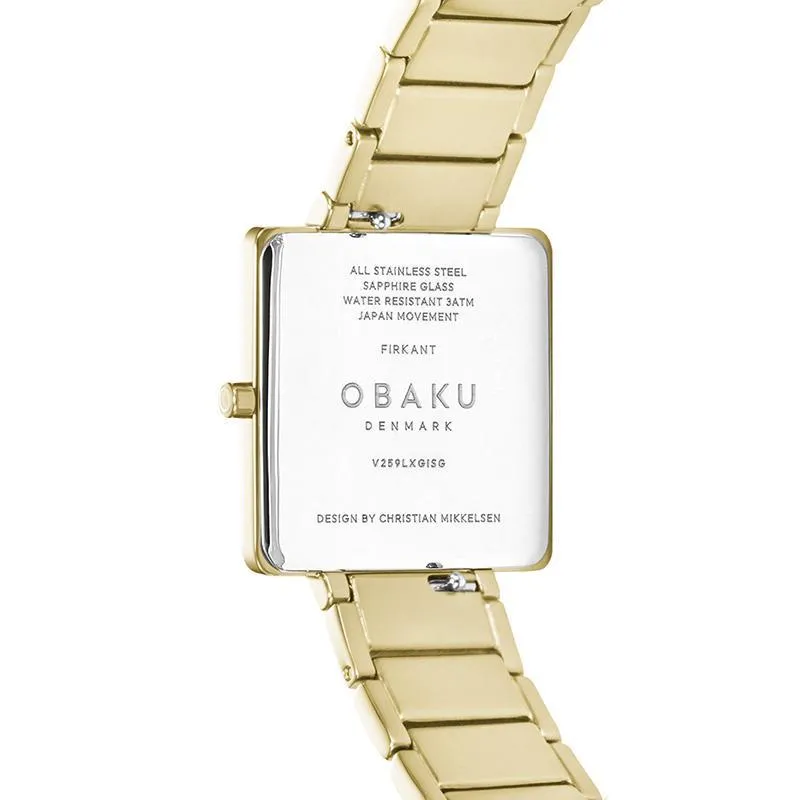 Obaku Firkant Cider Gold 28mm Watch - V259LXGISG