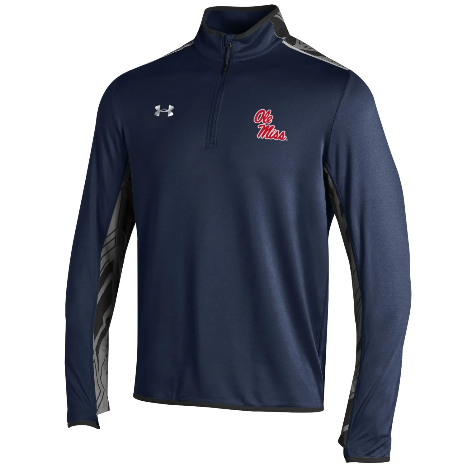 Ole Miss Rebels Under Armour Navy Doomsday 1/4 Zip ColdGear Loose Pullover