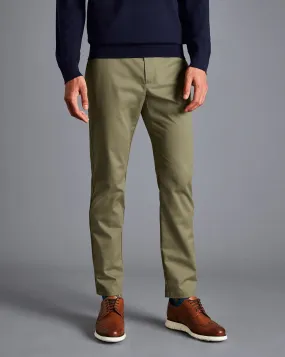 OLIVE GREEN SLIM FIT ULTIMATE NON-IRON CHINO