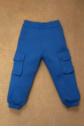 One Friday Kids Boys Blue Twill Track Pants