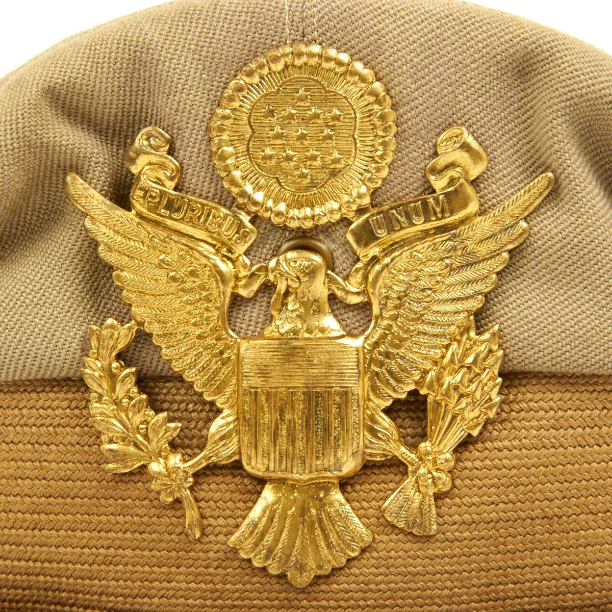 Original U.S. WWII USAAF Named Officer Khaki Crush Cap By Columbia - Captain Humphries