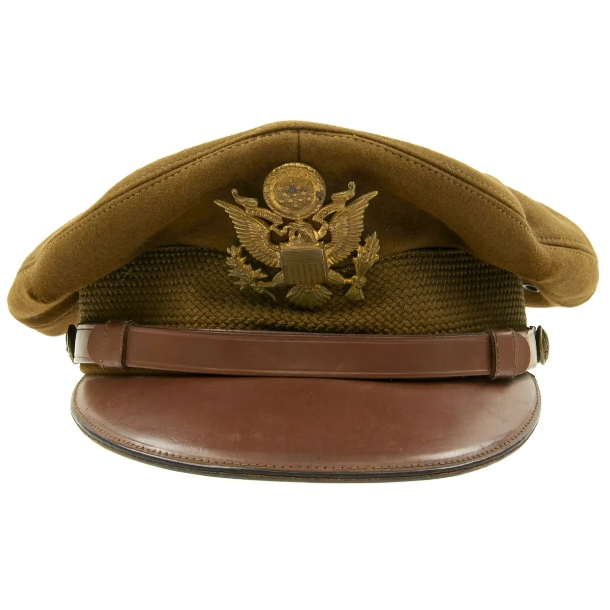 Original U.S. WWII USAAF Officer Dobbs of New York Crush Cap With Rear Chin Strap - Size 7