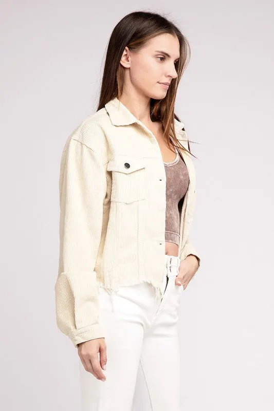 Oversized ribbed shacket in 3 Colors