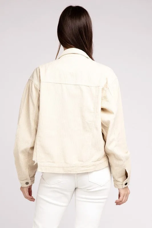 Oversized ribbed shacket in 3 Colors