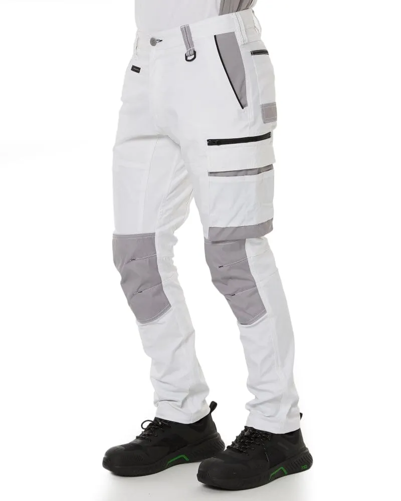 Painters Contrast Cargo Pants - White