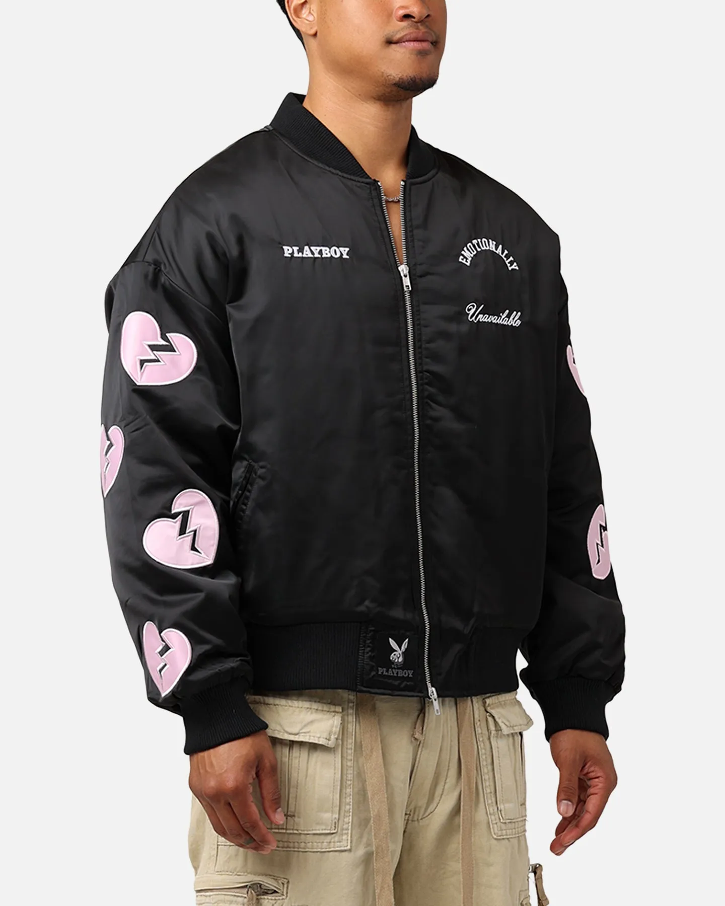 Playboy By Culture Kings Loverboy Bomber Jacket Black