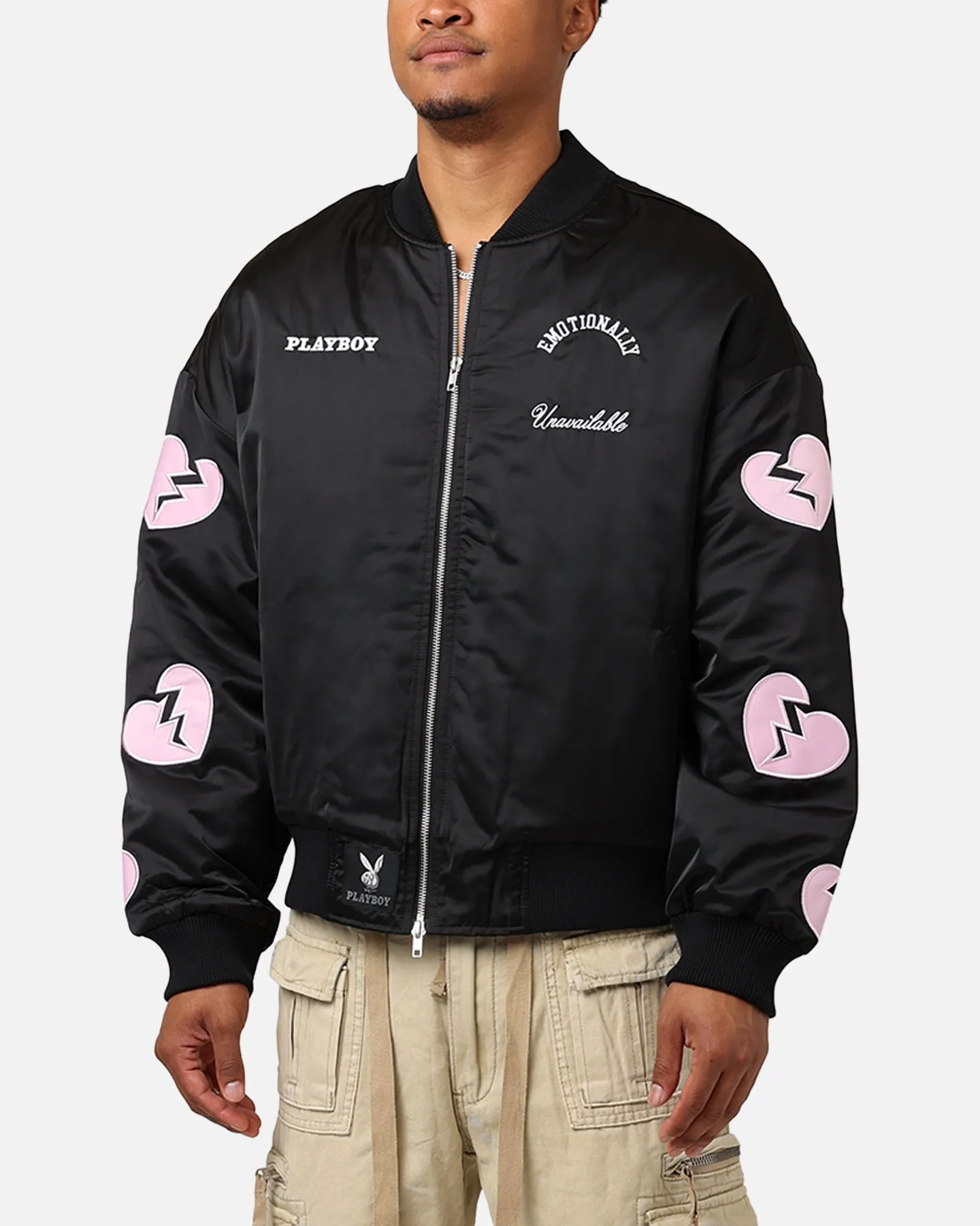 Playboy By Culture Kings Loverboy Bomber Jacket Black