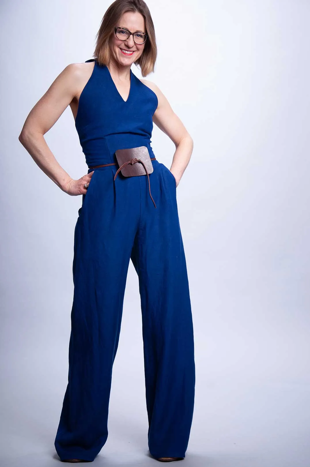 Pleated halter jumpsuit - Essaouira