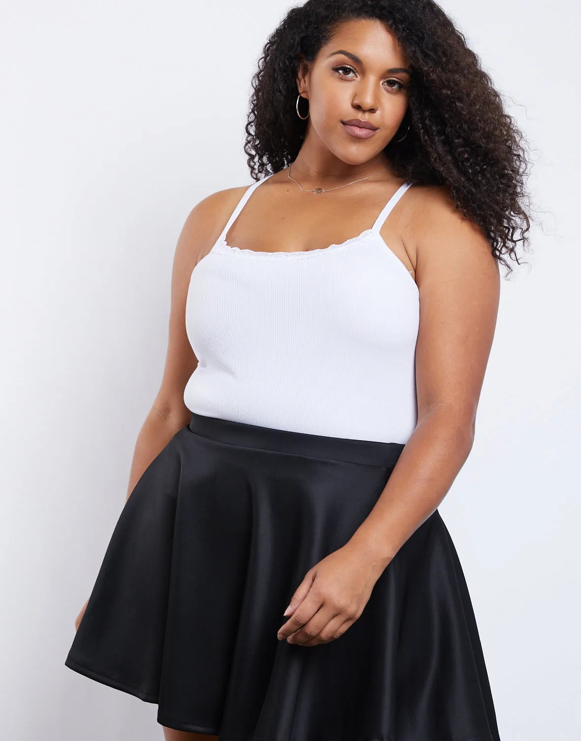 Plus Size Basic Skater Skirt