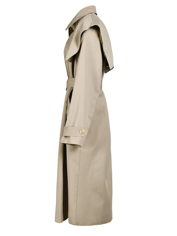 Pre Order:  Khaki Tie-Waist Trench Coat