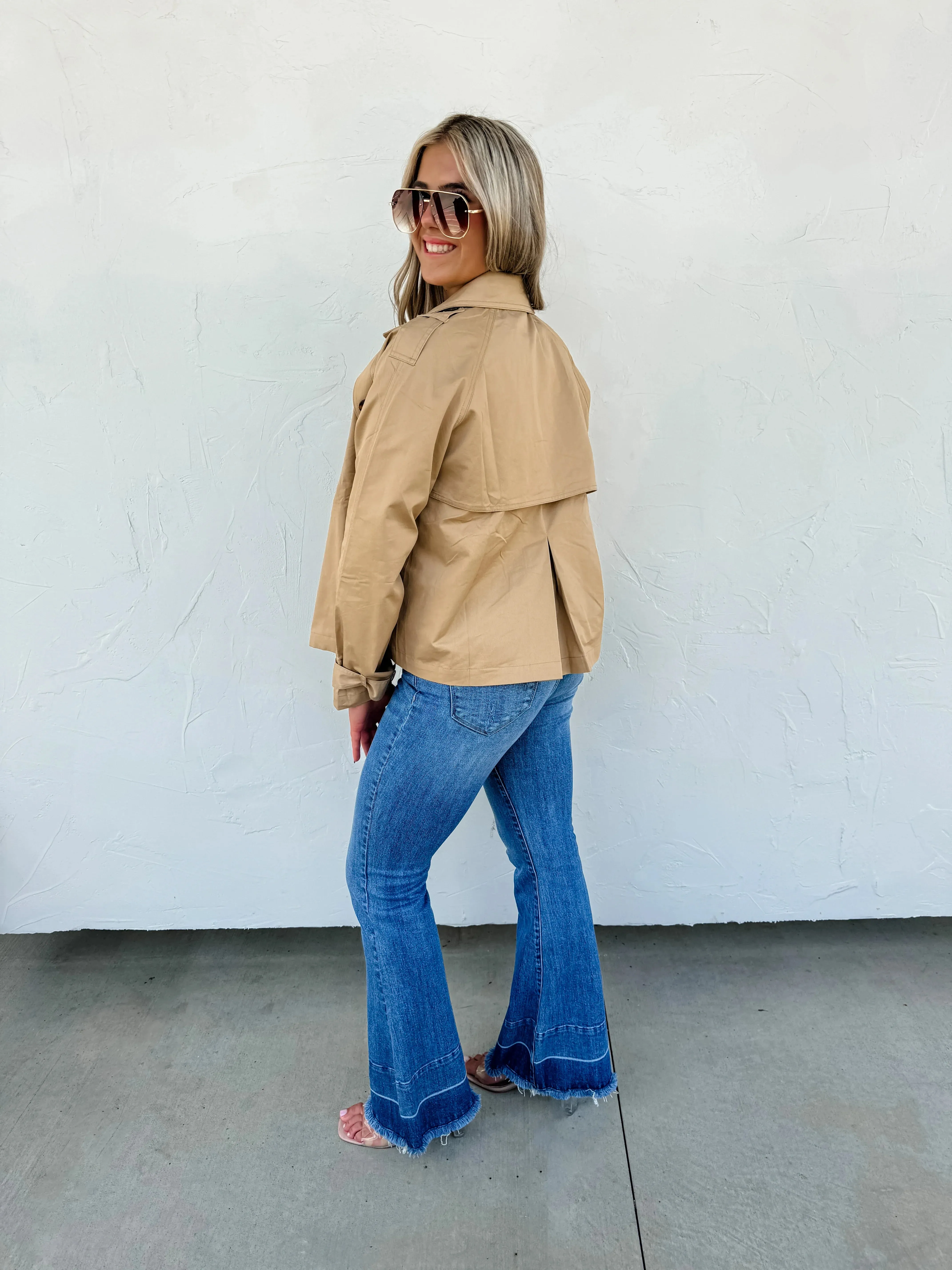 PREORDER: Rossi Crop Trench Coat in Four Colors