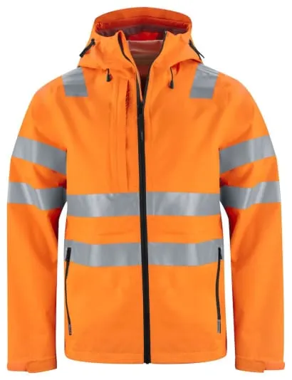 Projob 6450 High Visibility Waterproof Rain Jacket with Superior Ventilation