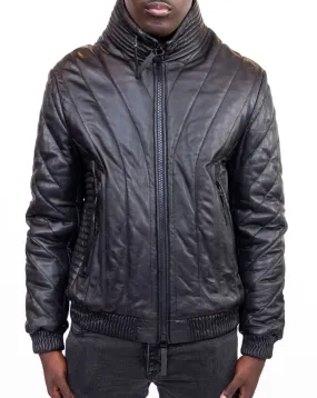 Quilted Leather Bomber