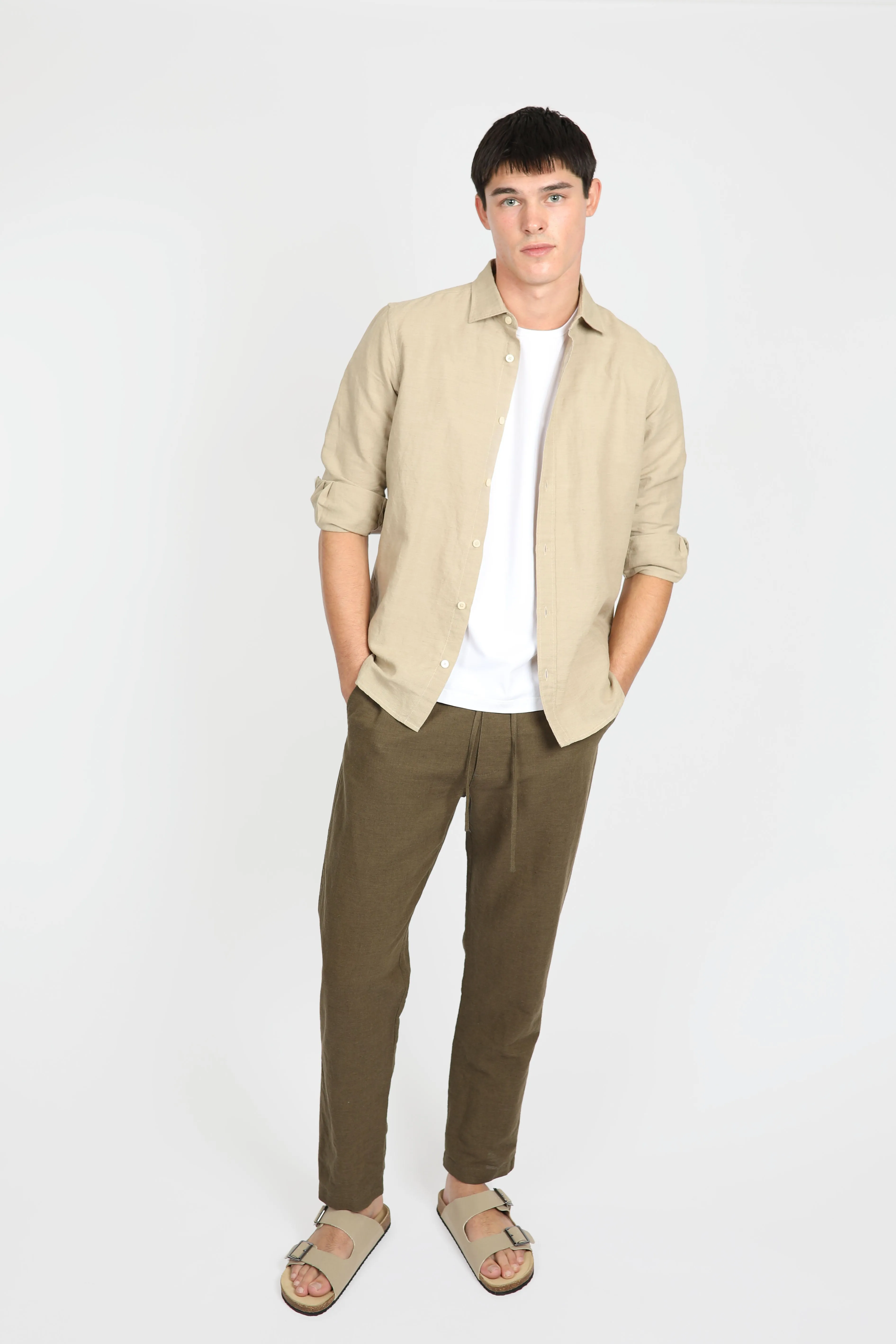 Relaxed Fit Pebble Linen Shirt