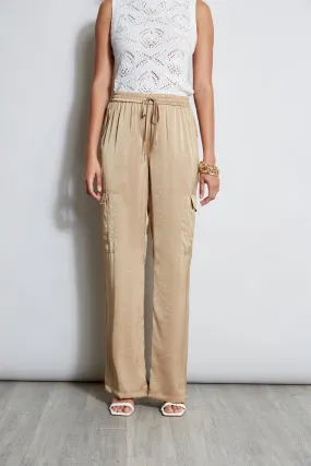 Relaxed Satin Cargo Pant