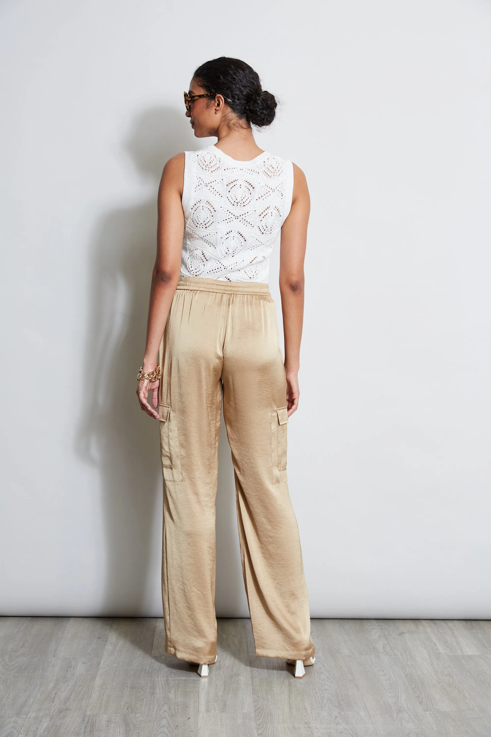 Relaxed Satin Cargo Pant