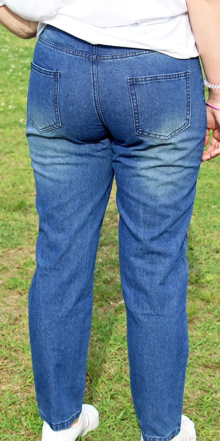 Ripped Softball Game Day Jeans