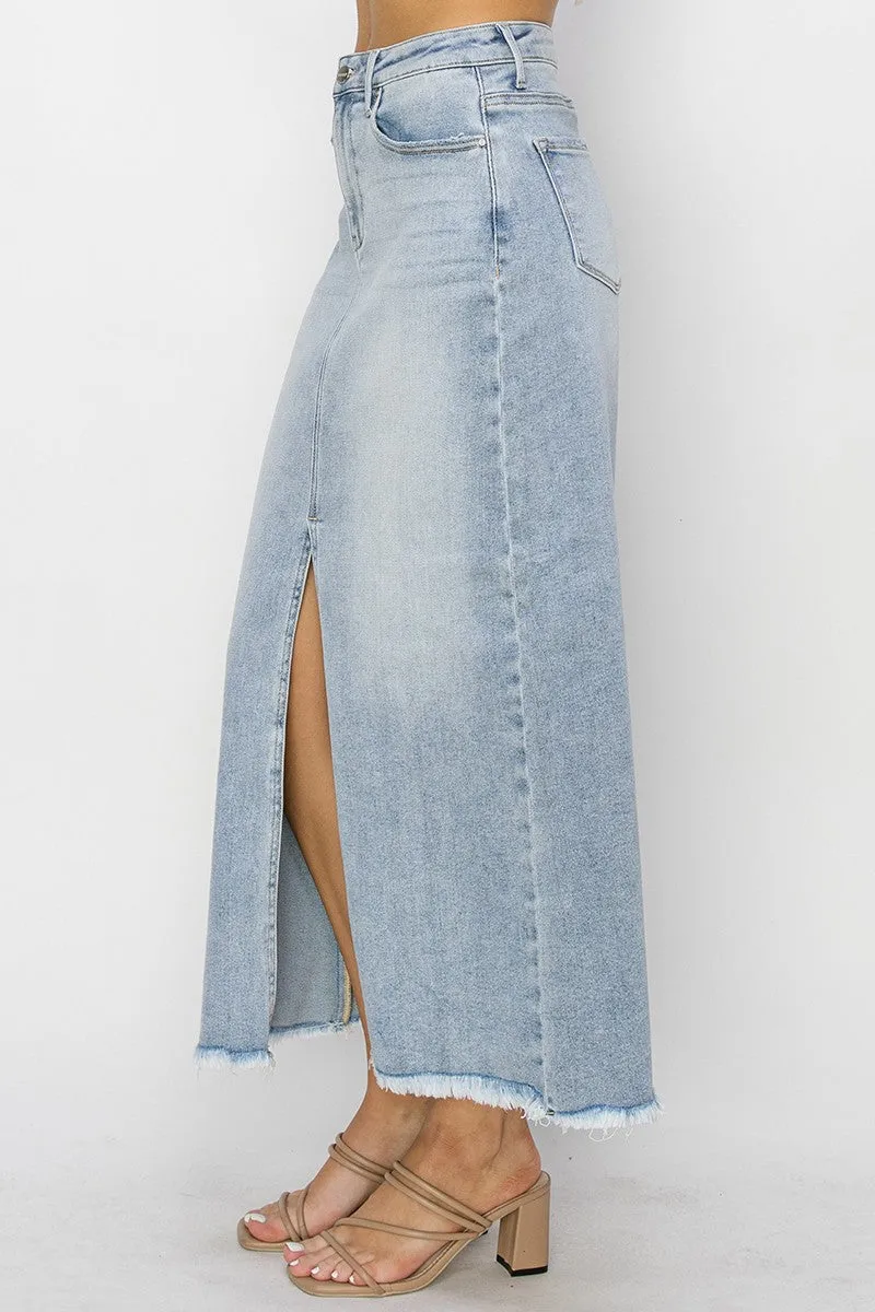 Risen Jeans - Front Slit Long Skirt - RDS6196