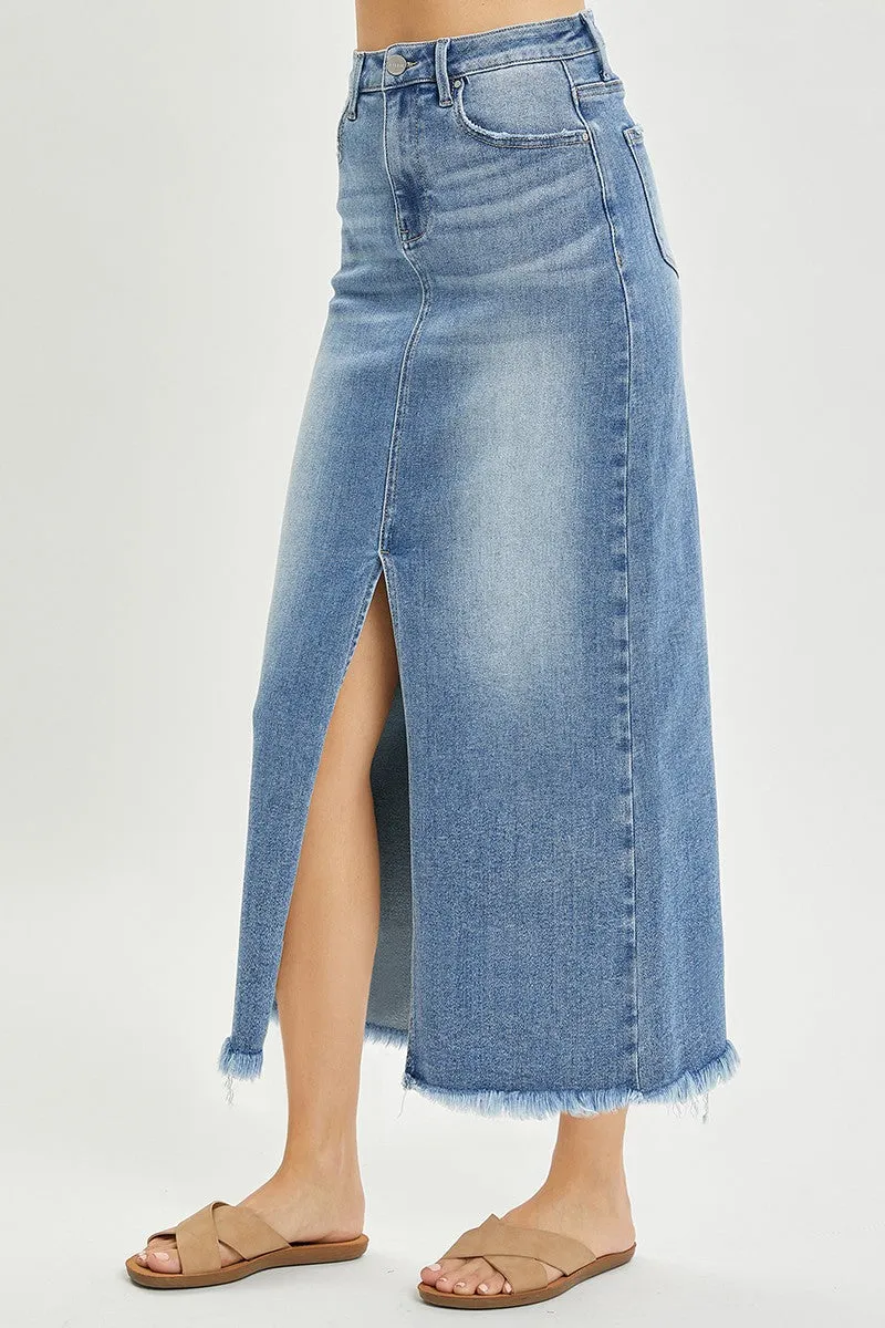 Risen Jeans - Front Slit Long Skirt - RDS6196