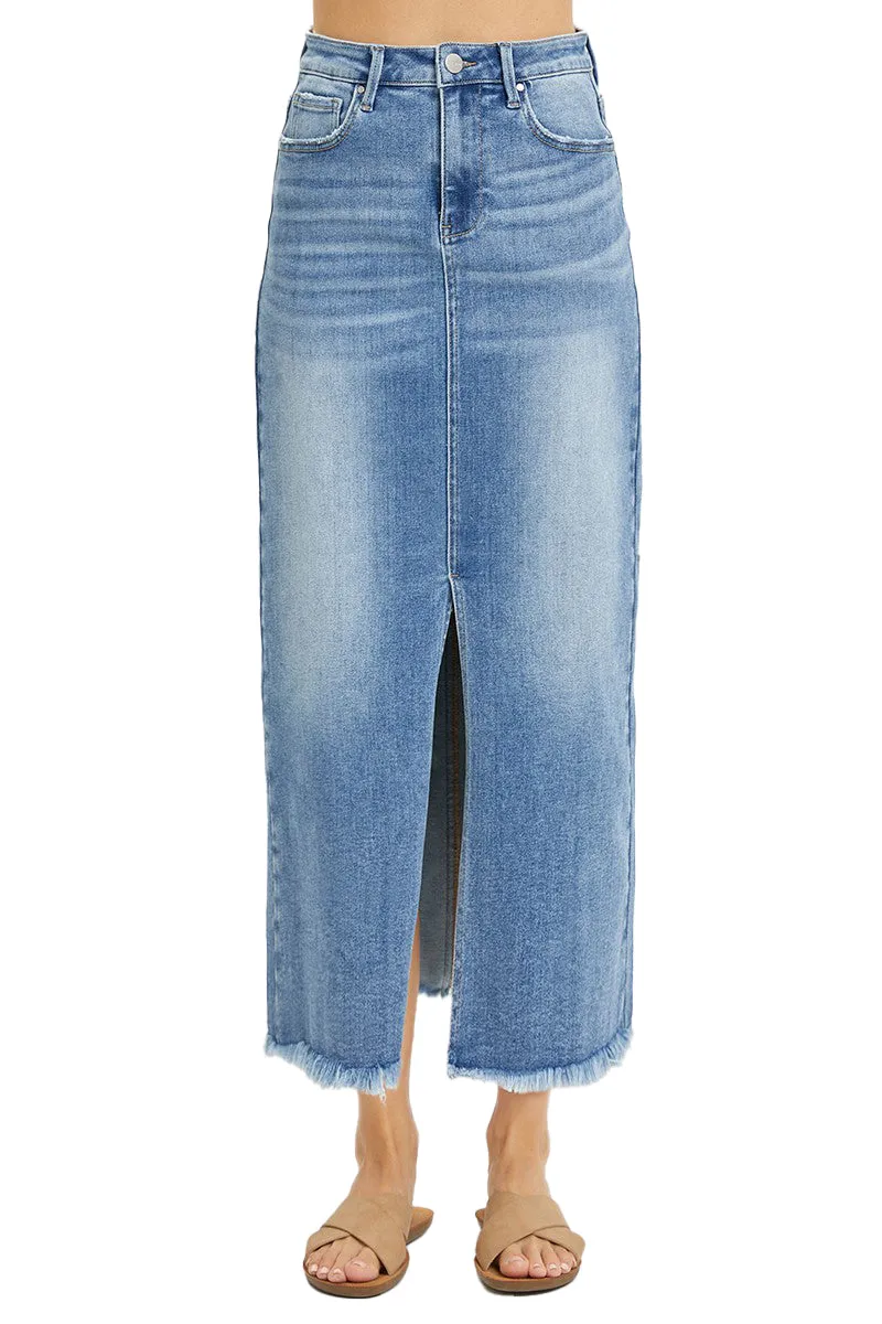 Risen Jeans - Front Slit Long Skirt - RDS6196