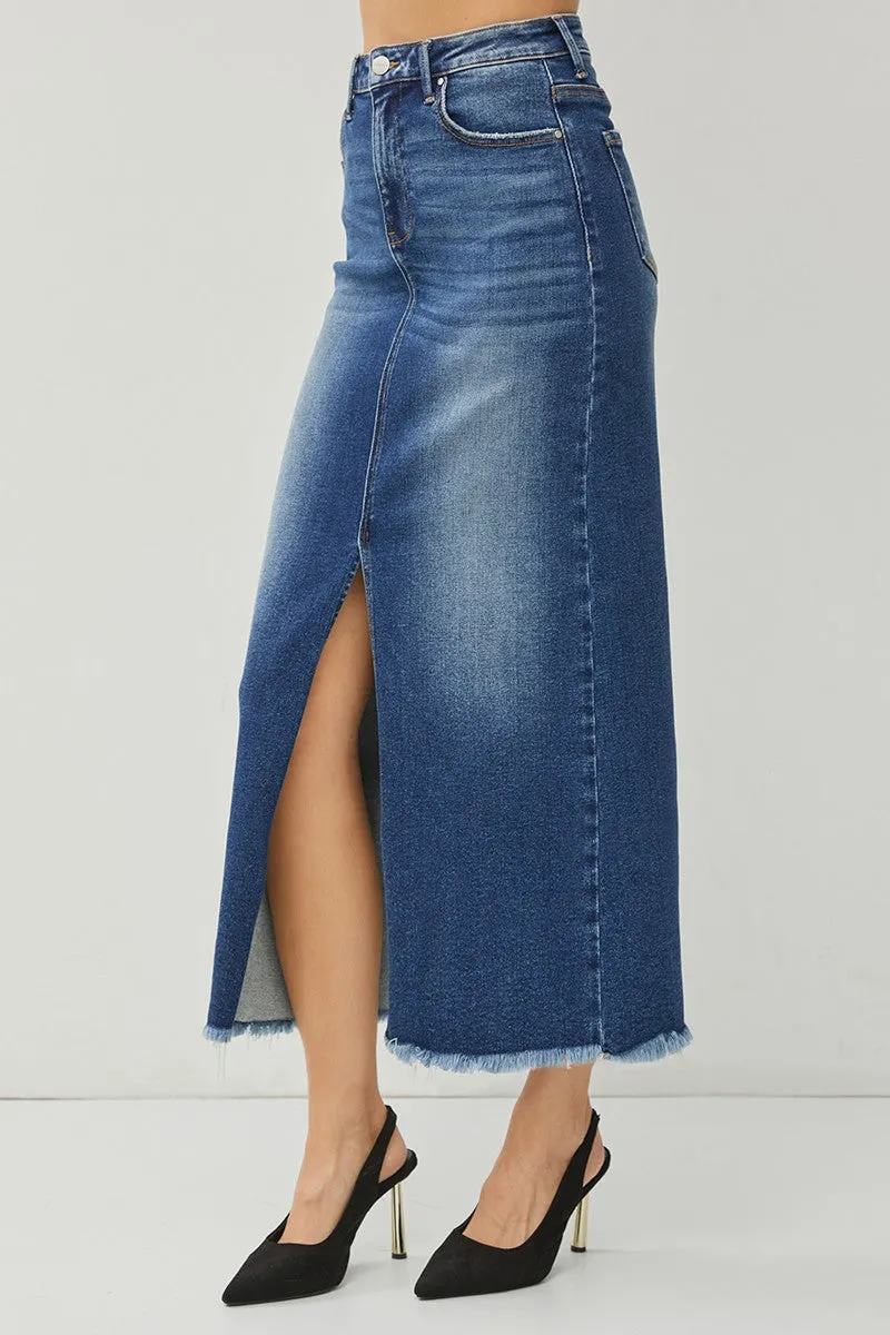 Risen Jeans - Front Slit Long Skirt - RDS6196