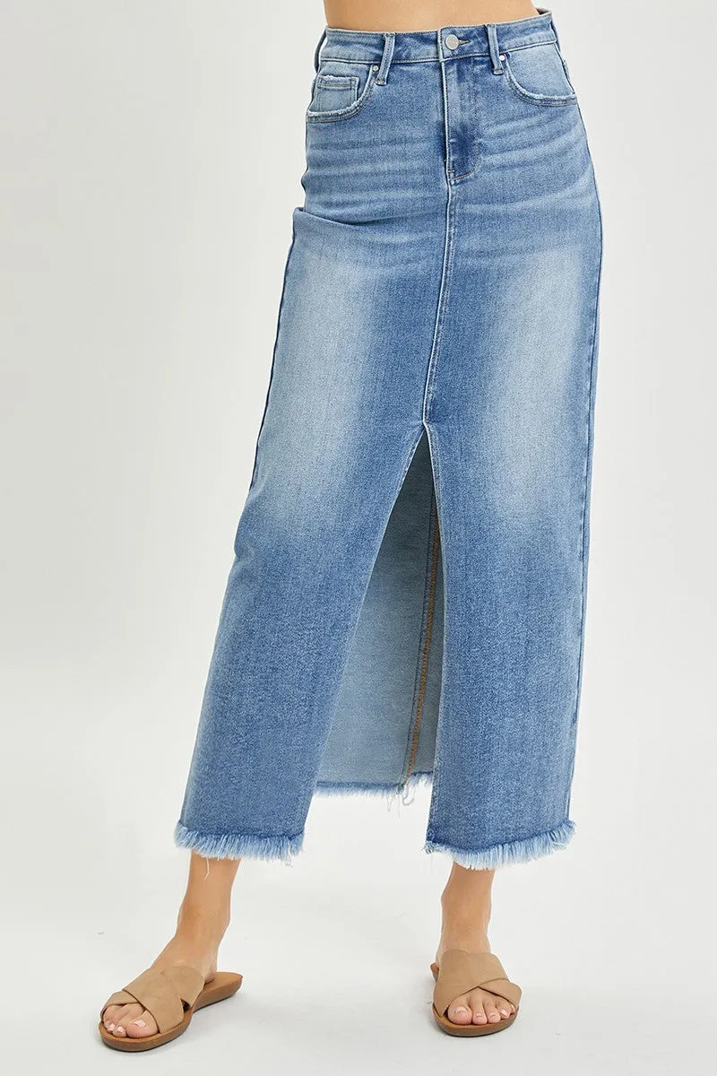 Risen Jeans - Front Slit Long Skirt - RDS6196