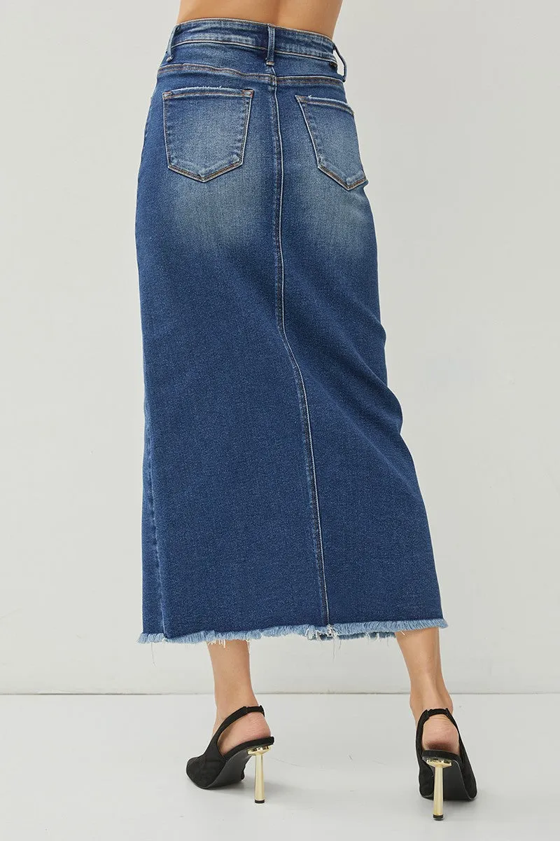 Risen Jeans - Front Slit Long Skirt - RDS6196