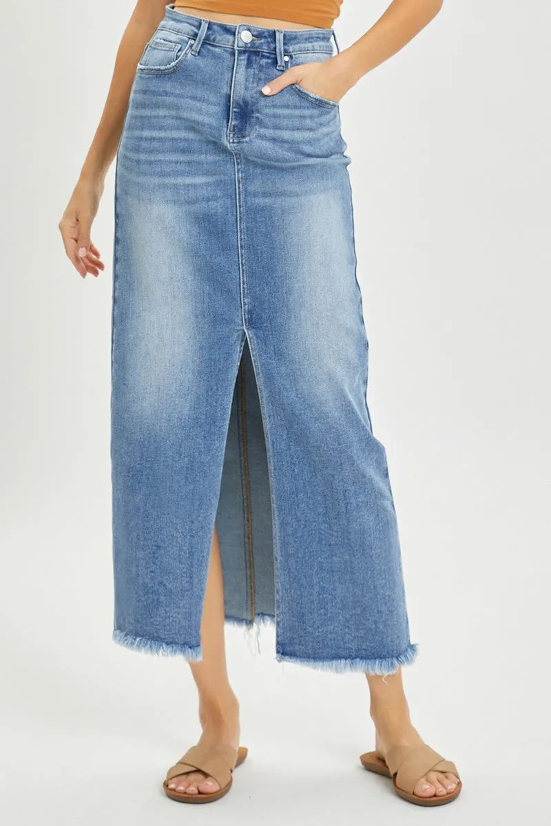 Risen Jeans - Front Slit Long Skirt - RDS6196