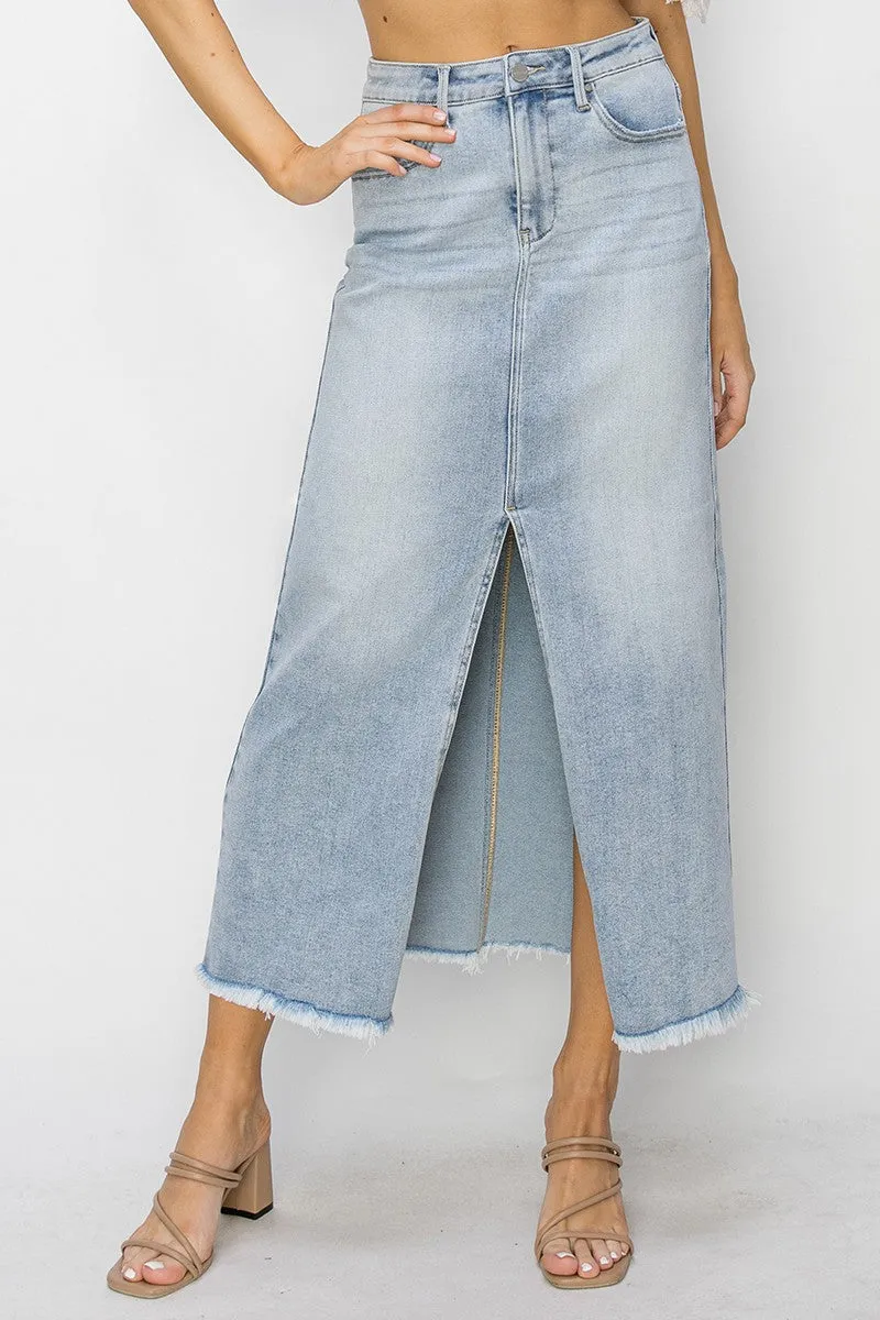 Risen Jeans - Front Slit Long Skirt - RDS6196