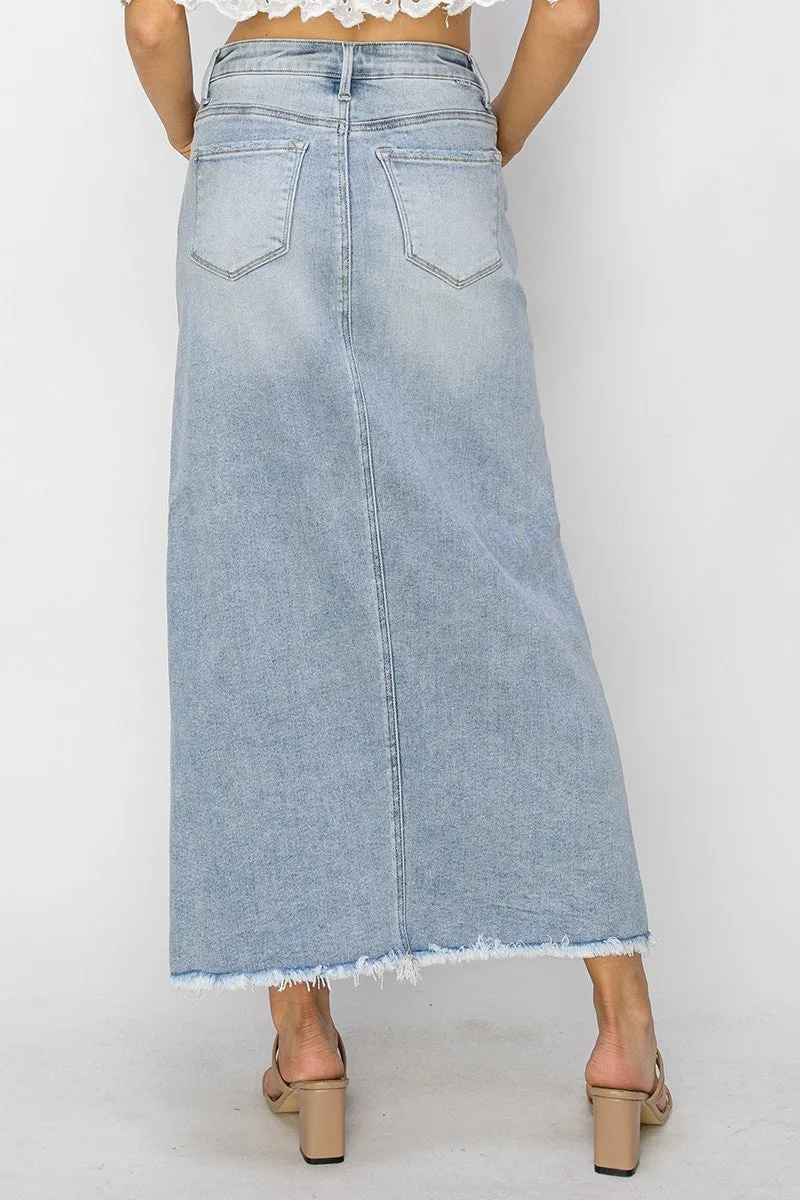 Risen Jeans - Front Slit Long Skirt - RDS6196