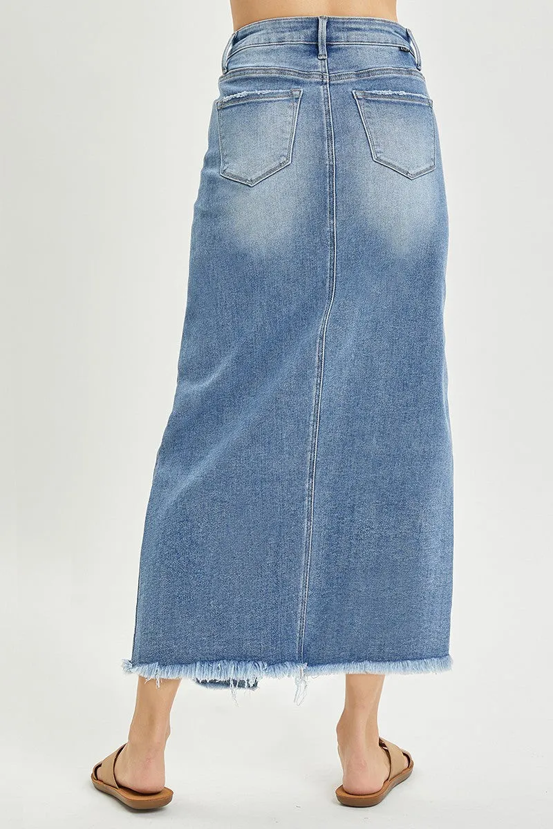 Risen Jeans - Front Slit Long Skirt - RDS6196