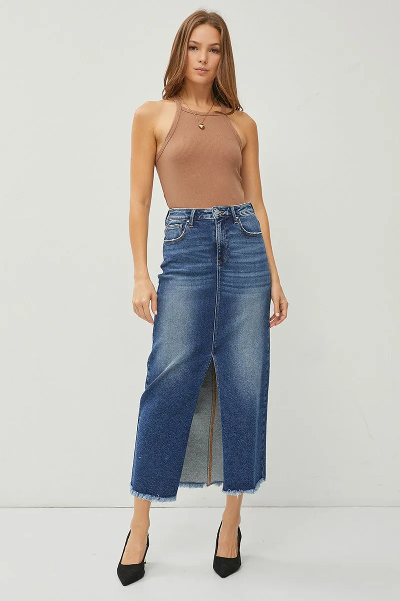 Risen Jeans - Front Slit Long Skirt - RDS6196