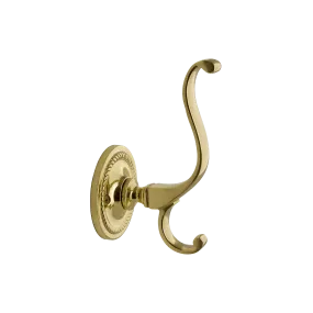 Rope Coat Hook in Polished Brass