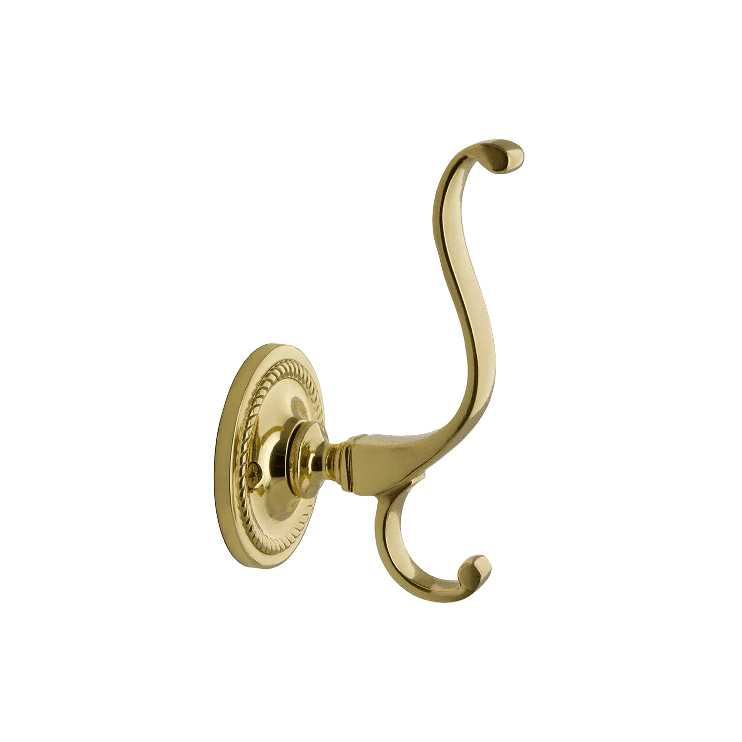 Rope Coat Hook in Polished Brass