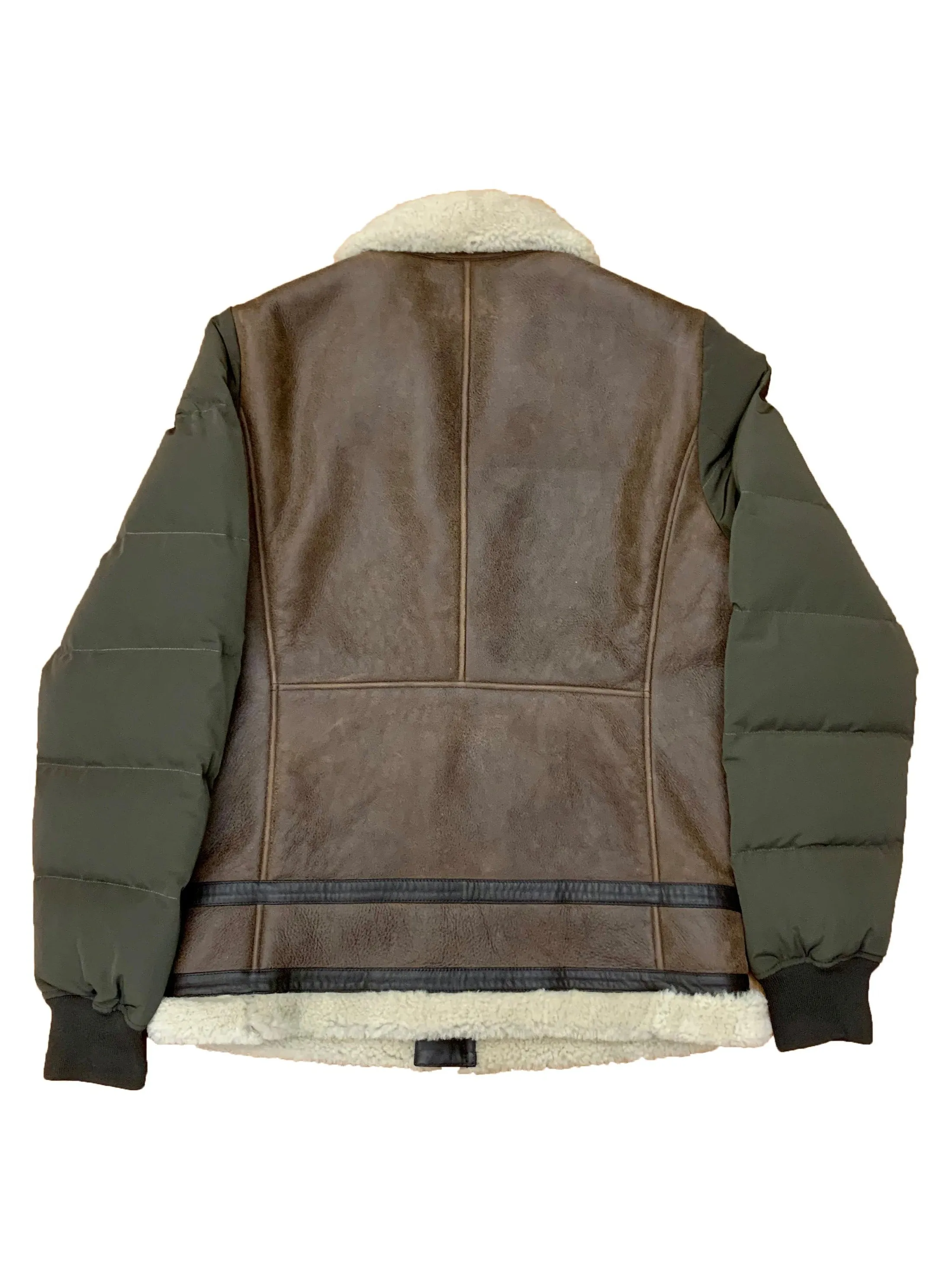 Shearling Bomber w/ Nylon Sleeves