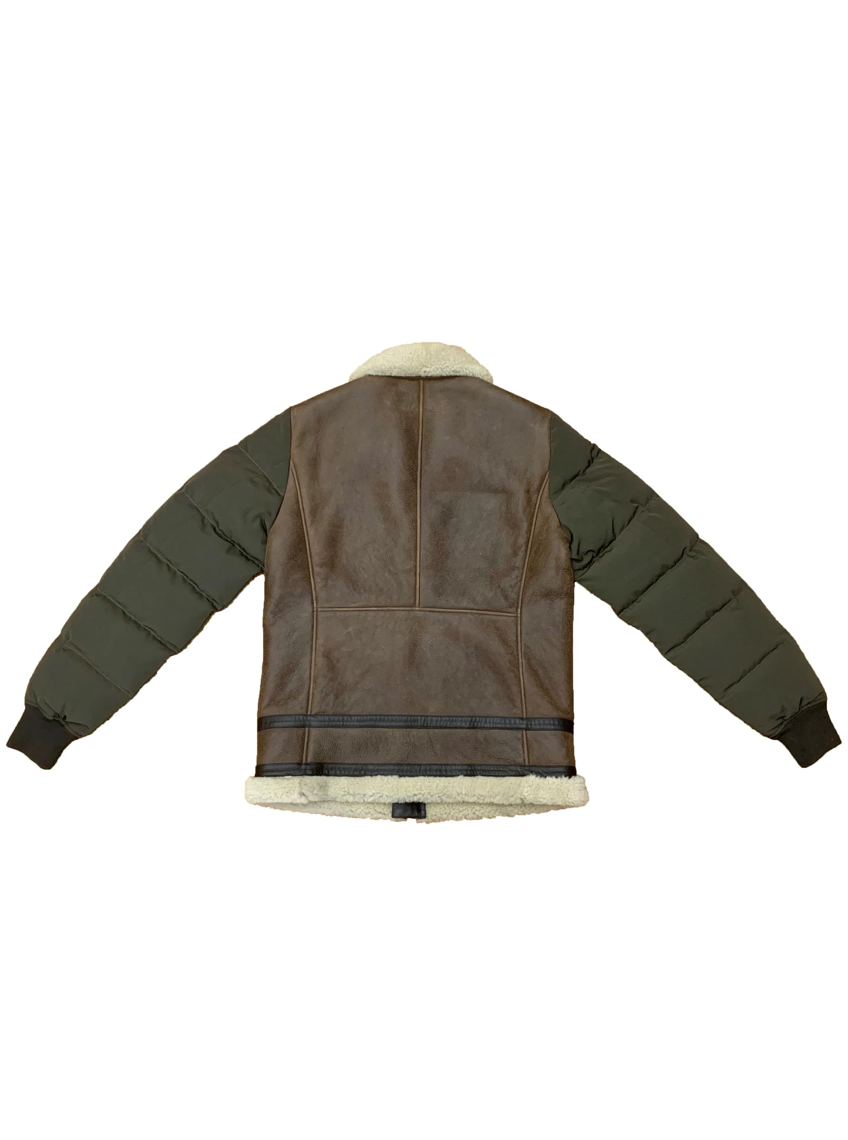 Shearling Bomber w/ Nylon Sleeves