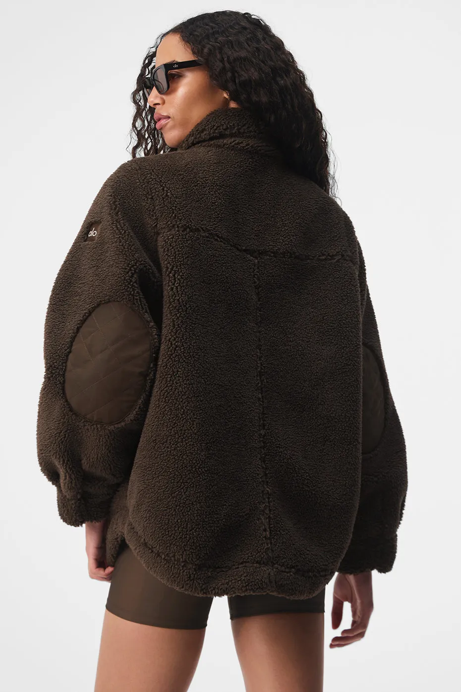 Sherpa Edge Shacket - Espresso