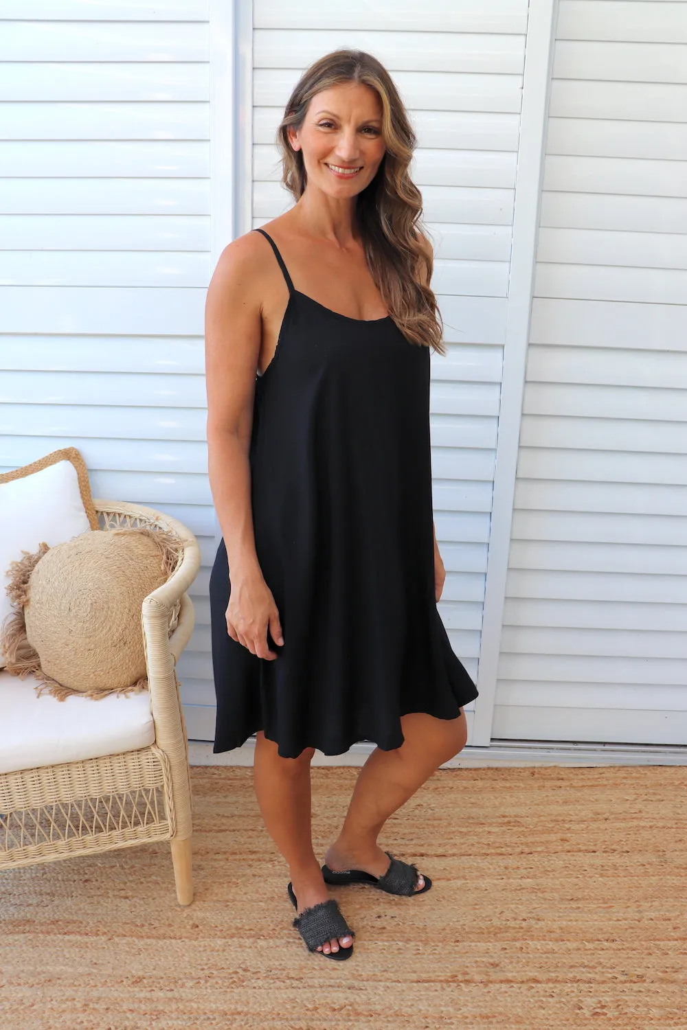 Short Black Slip Dress