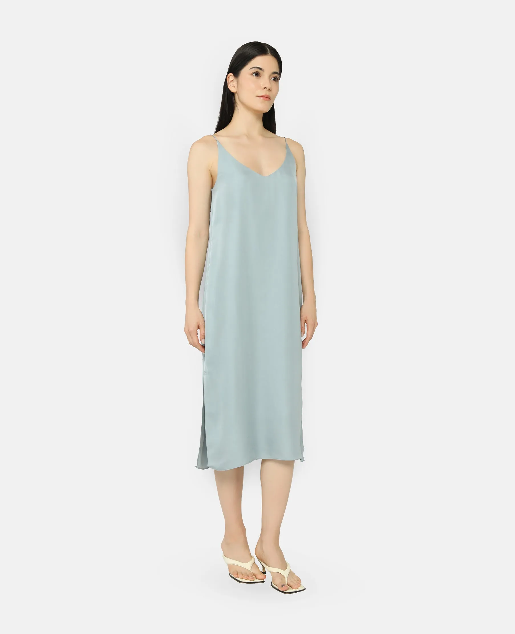 Silk Signature V Slip Dress