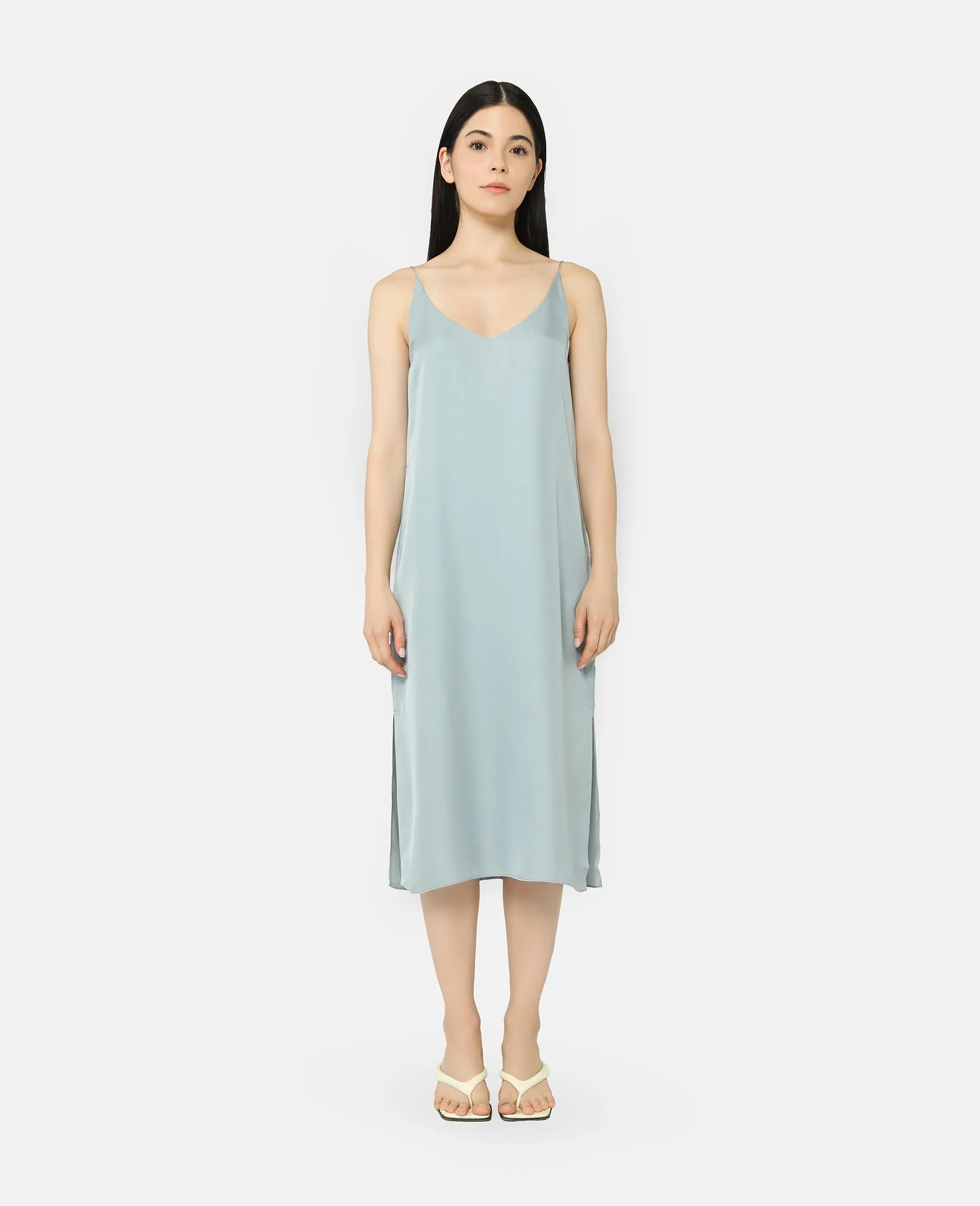 Silk Signature V Slip Dress