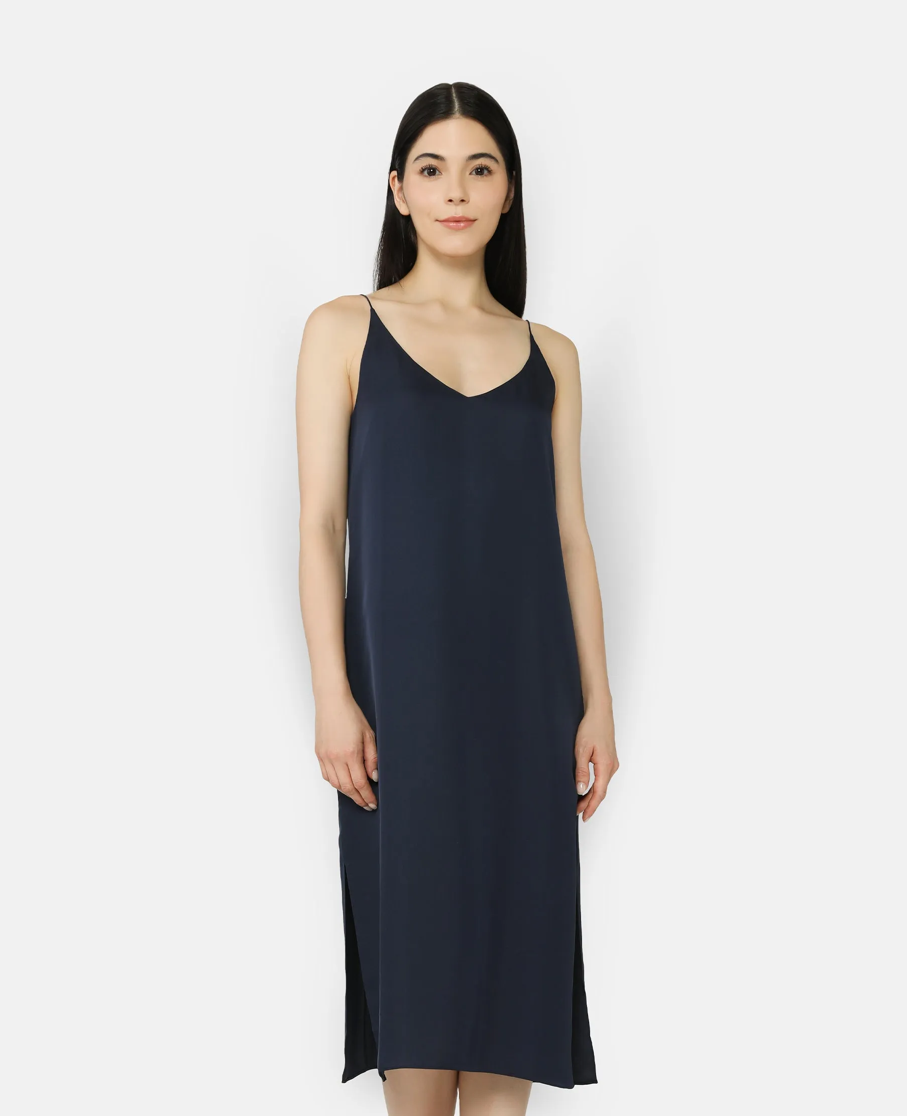 Silk Signature V Slip Dress