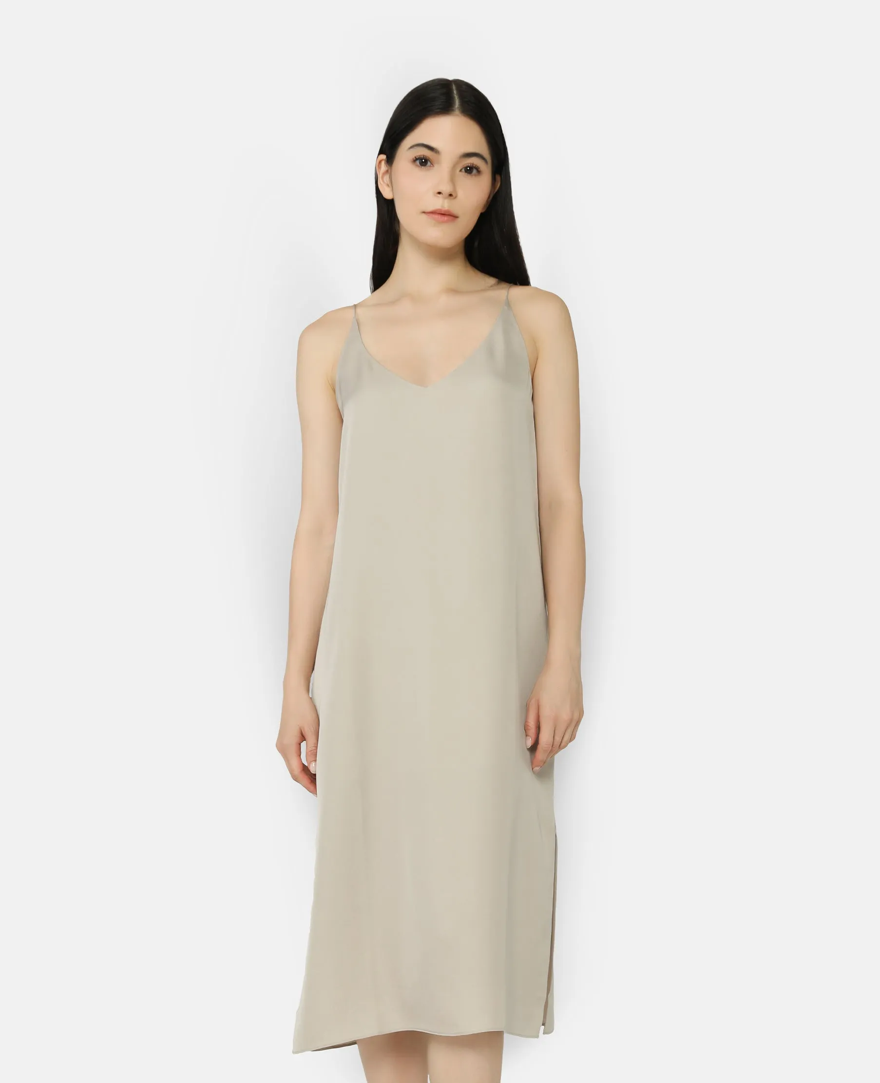 Silk Signature V Slip Dress