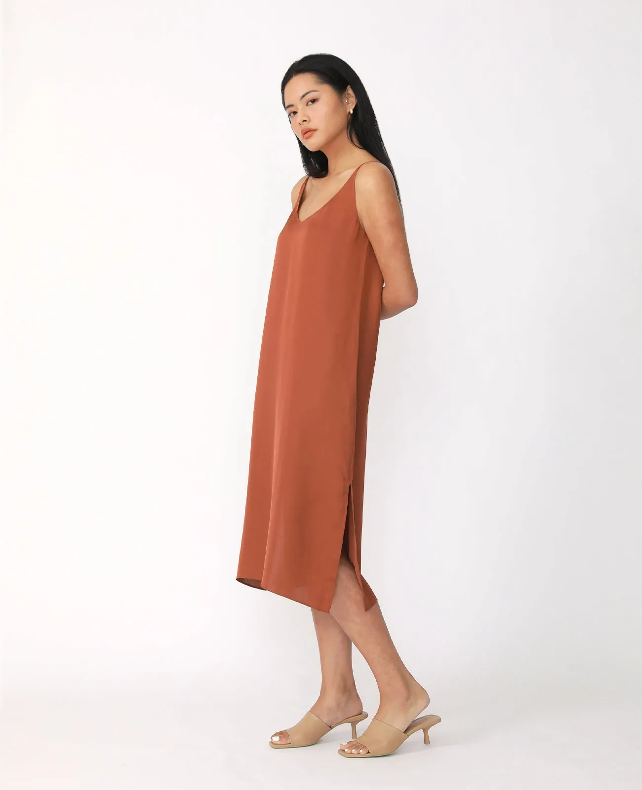 Silk Signature V Slip Dress