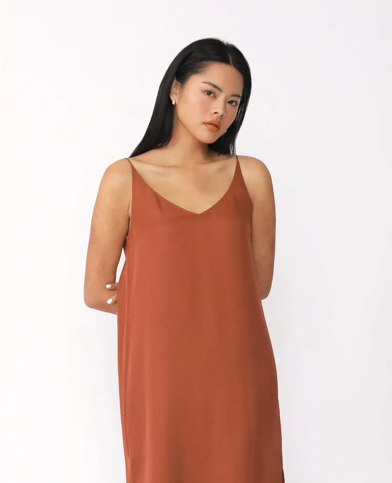 Silk Signature V Slip Dress