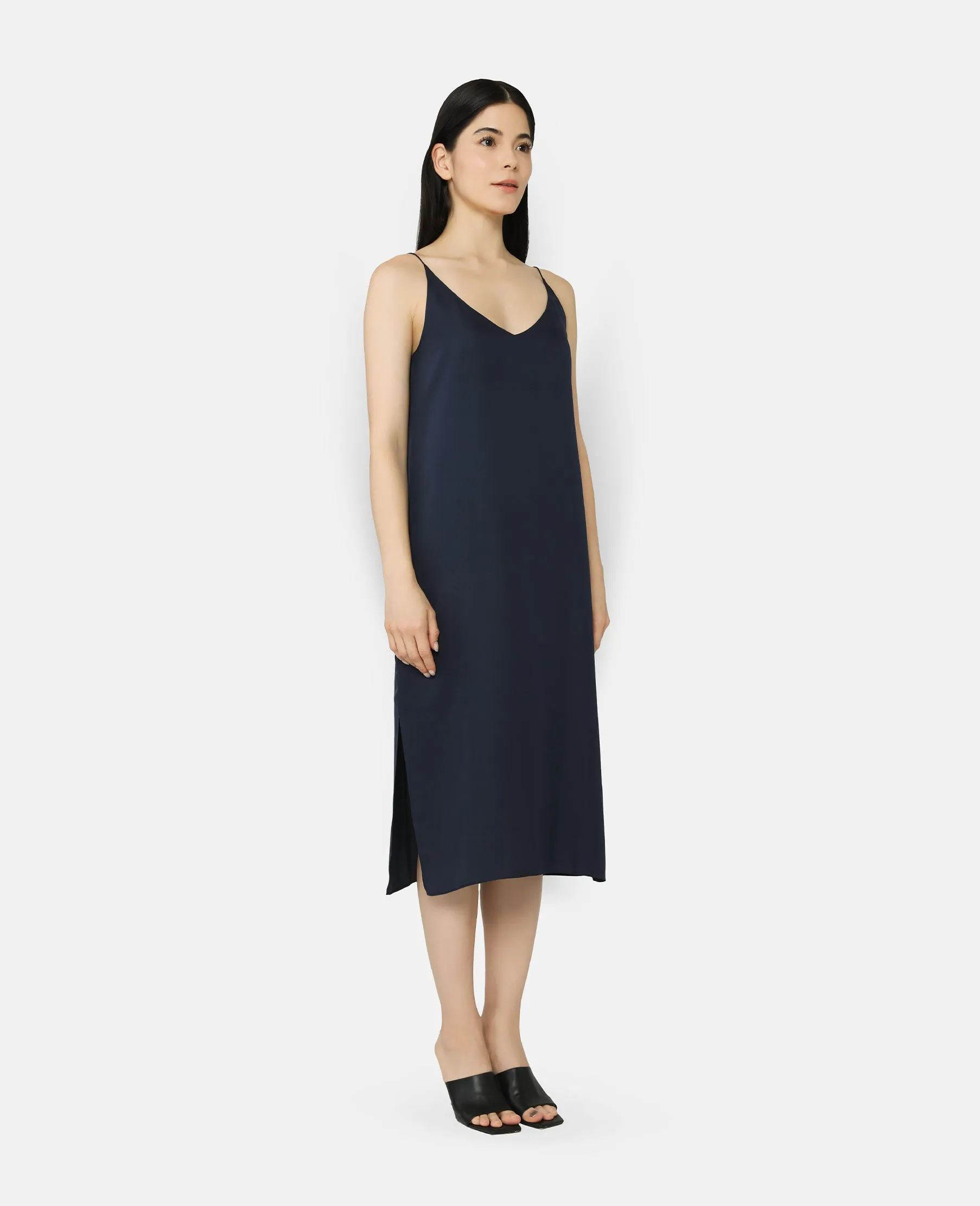 Silk Signature V Slip Dress