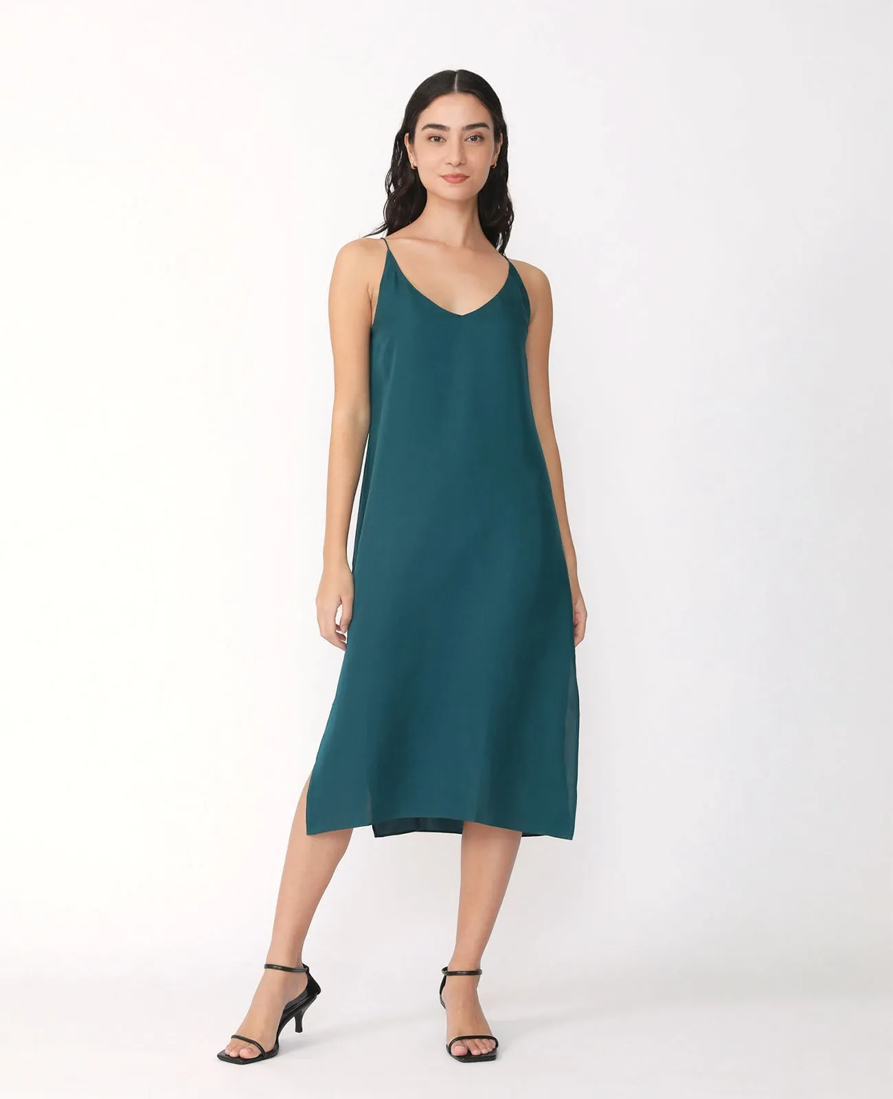 Silk Signature V Slip Dress