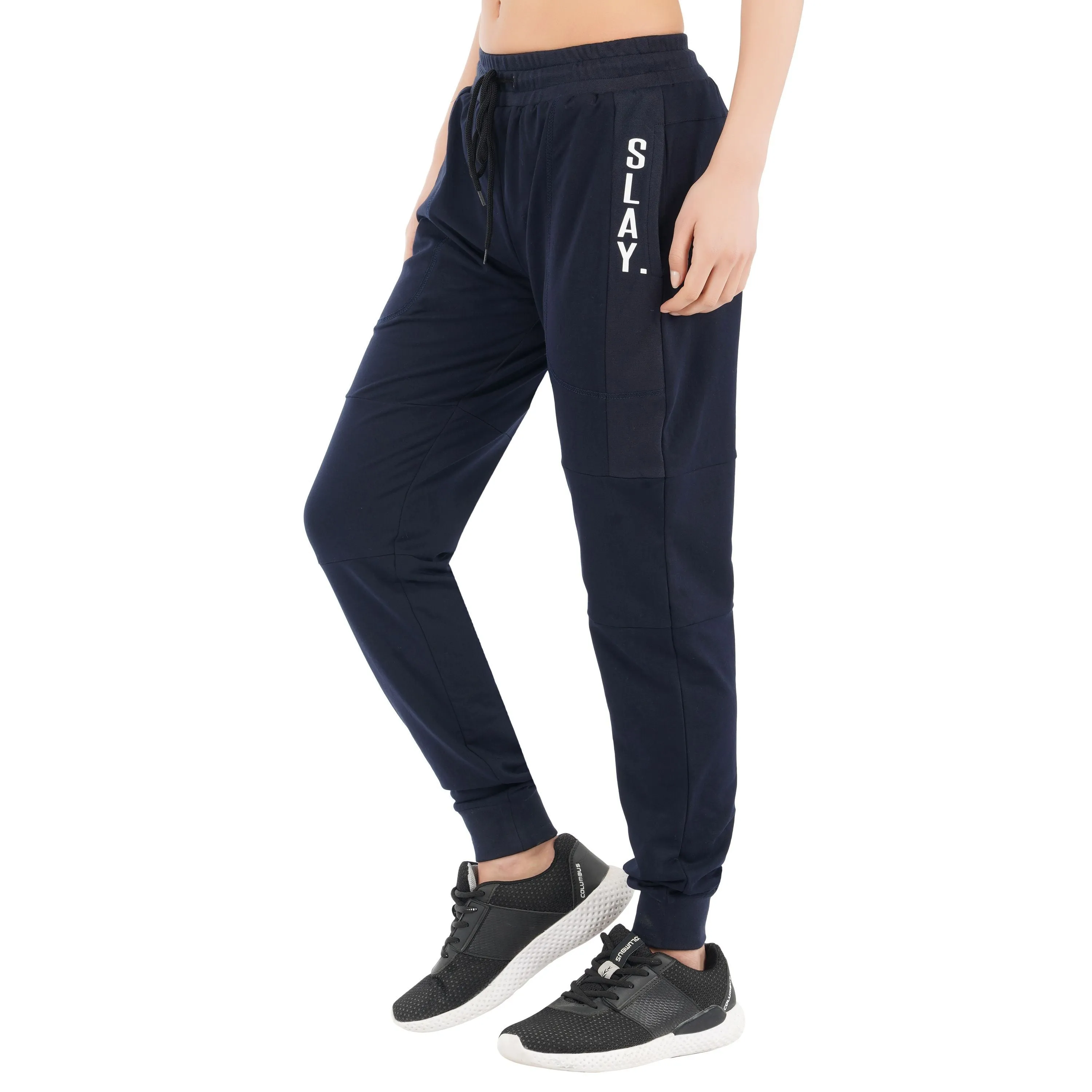 SLAY. Women's Navy Blue Joggers