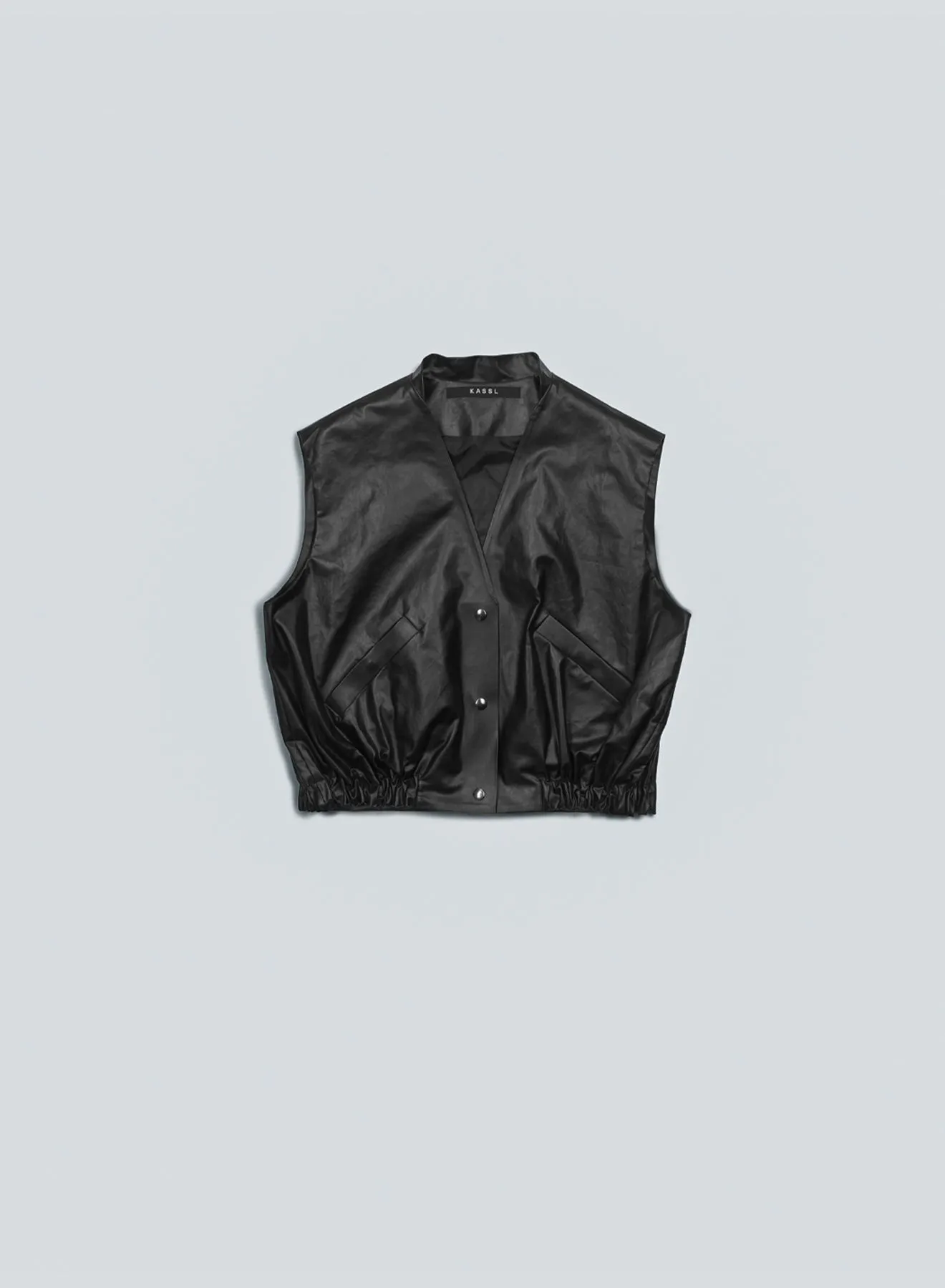 Sleeveless bomber oil | black